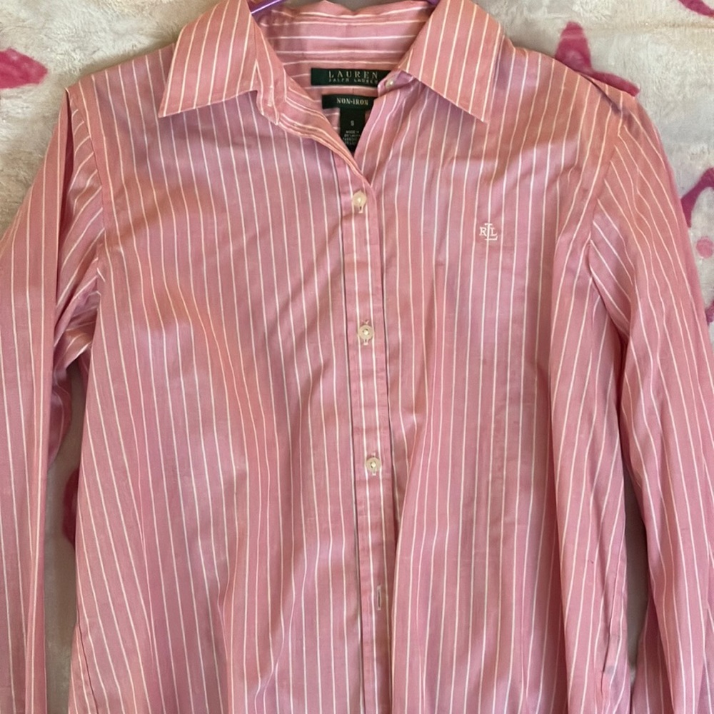Lauren Ralph Lauren Pink Striped Shirt
